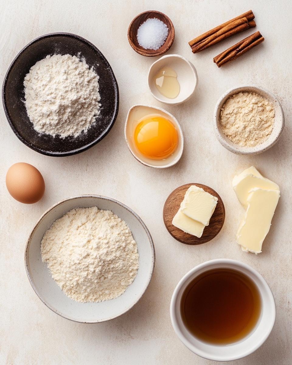 In a black bowl, there is a thick, creamy layer of pale yellow mashed potatoes filling the base. On top of this, two golden-brown onion rings sit side by side, slightly shiny and sprinkled with coarse salt crystals that catch the light. Small green herb leaves are placed delicately on the onion rings as garnish. The background surface is white marbled texture. Photo taken with an iphone --ar 4:5 --v 7