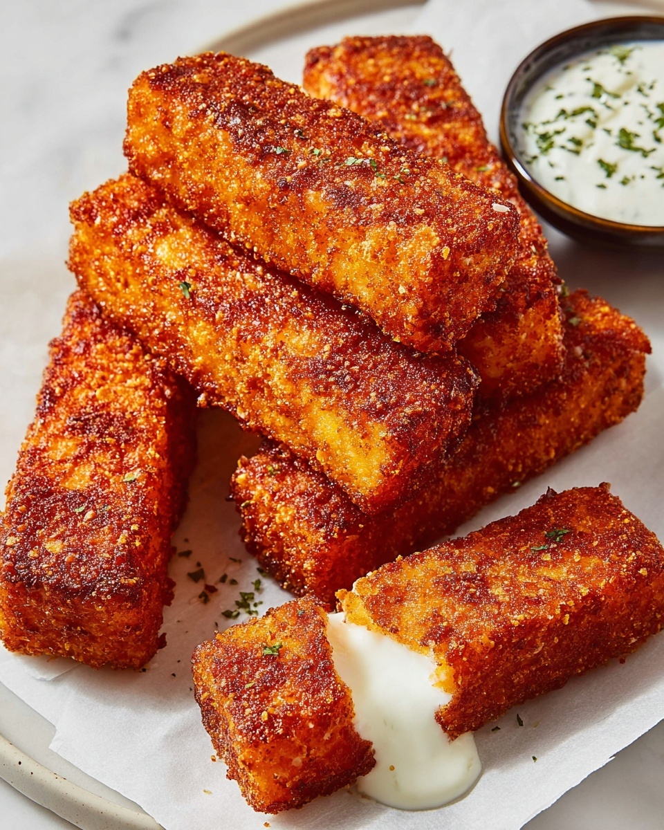 Crispy and Spicy Nashville Hot Mozzarella Sticks Recipe
