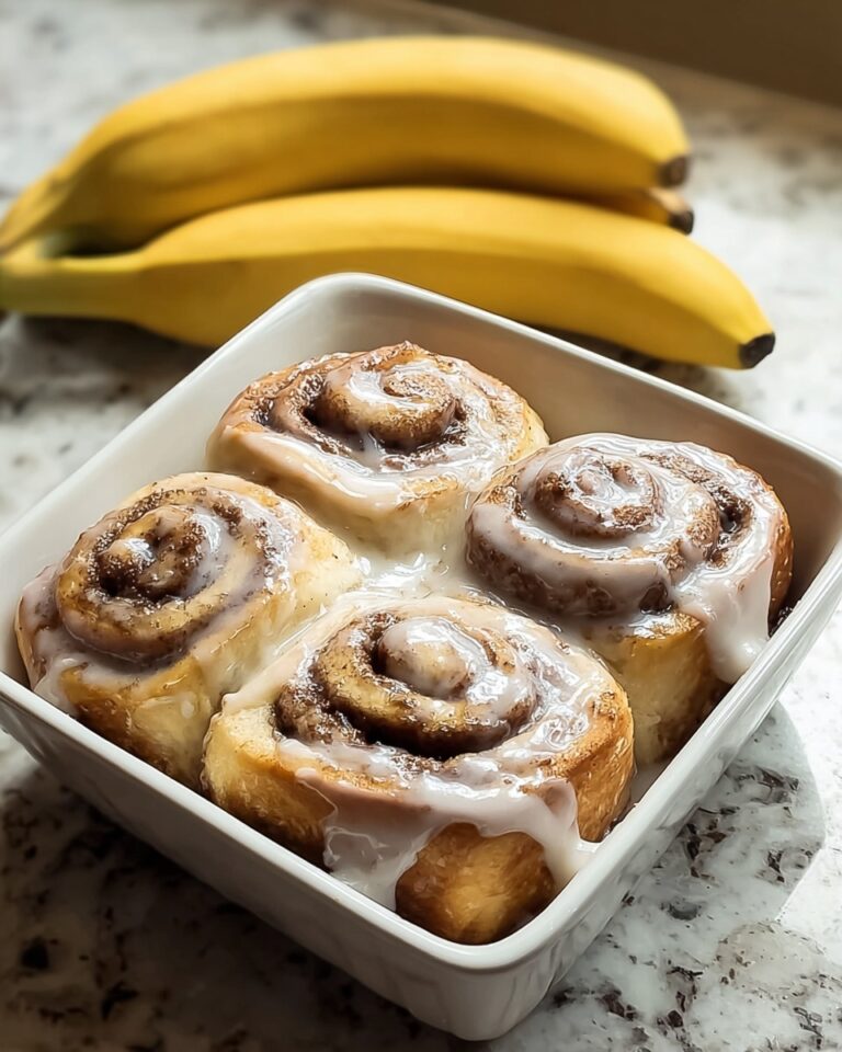 Banana Bread Cinnamon Rolls with Cream Cheese Glaze Recipe