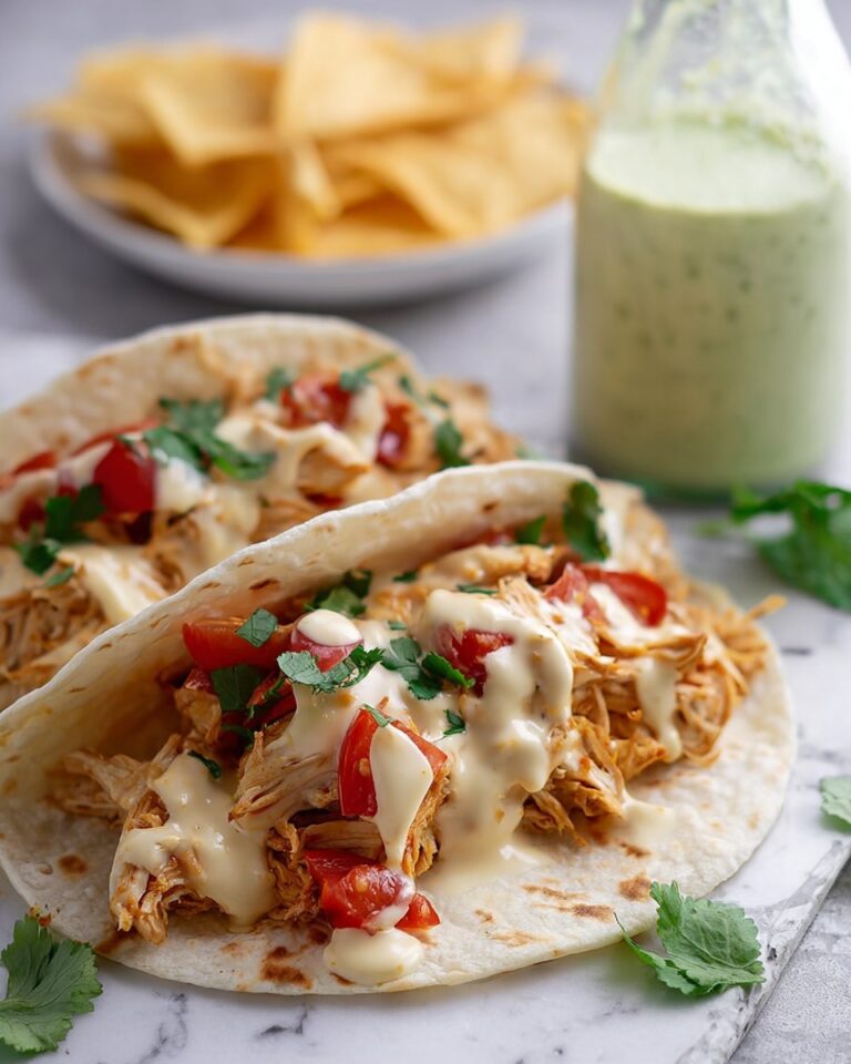 Slow Cooker Queso Chicken Tacos Recipe