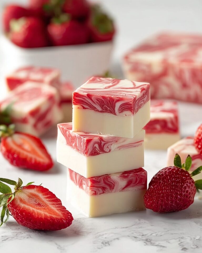 Strawberry Vanilla Swirled Fudge Recipe