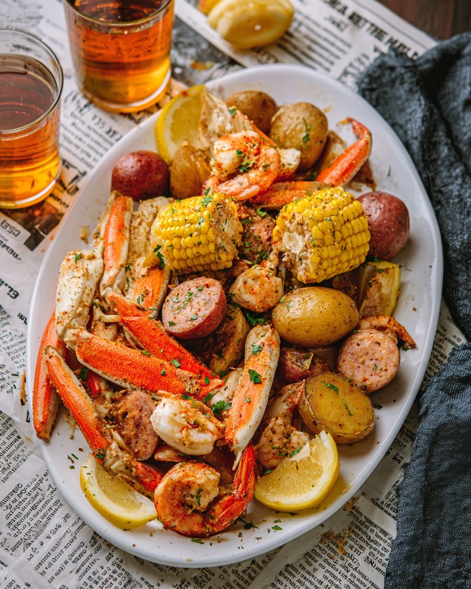 Cajun Seafood Boil with Garlic Butter Sauce Recipe