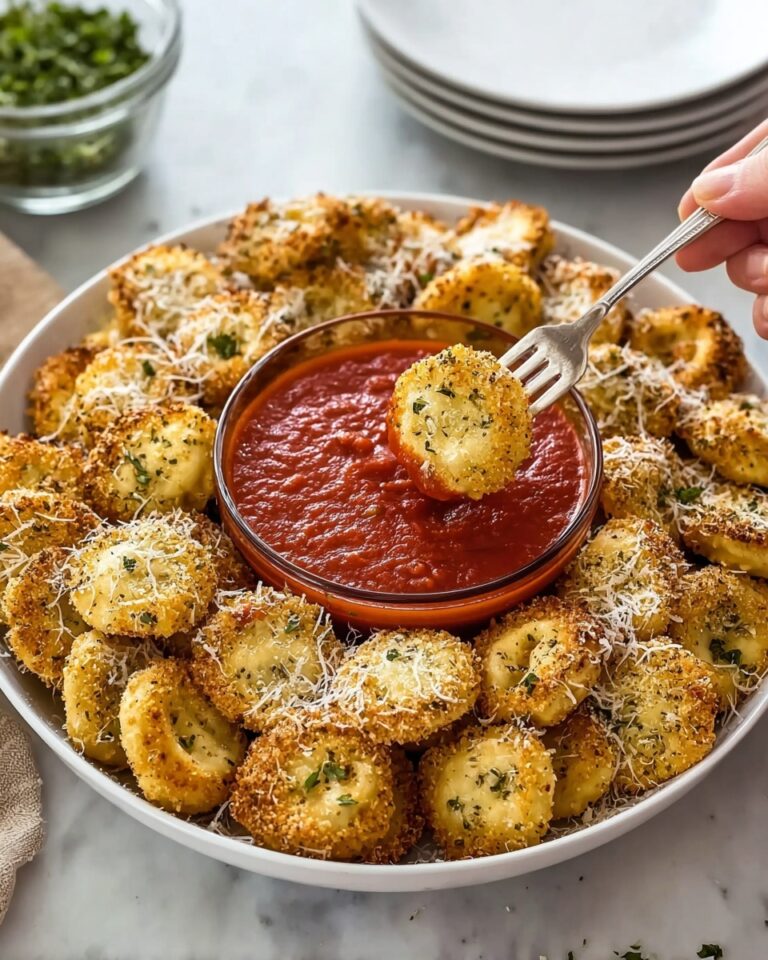 Crispy Baked Tortellini Bites with Marinara Dipping Sauce Recipe