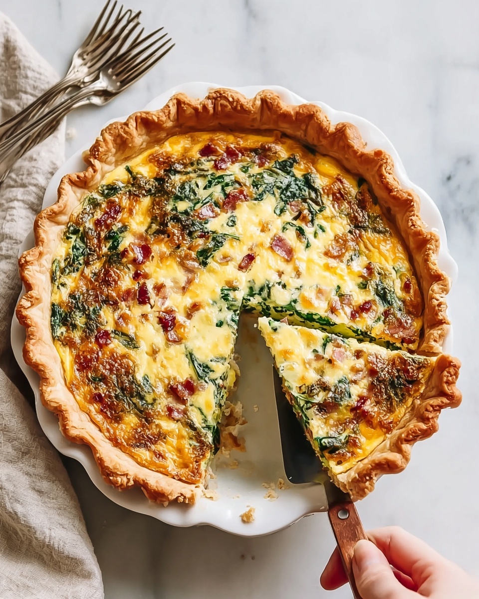 Cheese Spinach Bacon Quiche Recipe