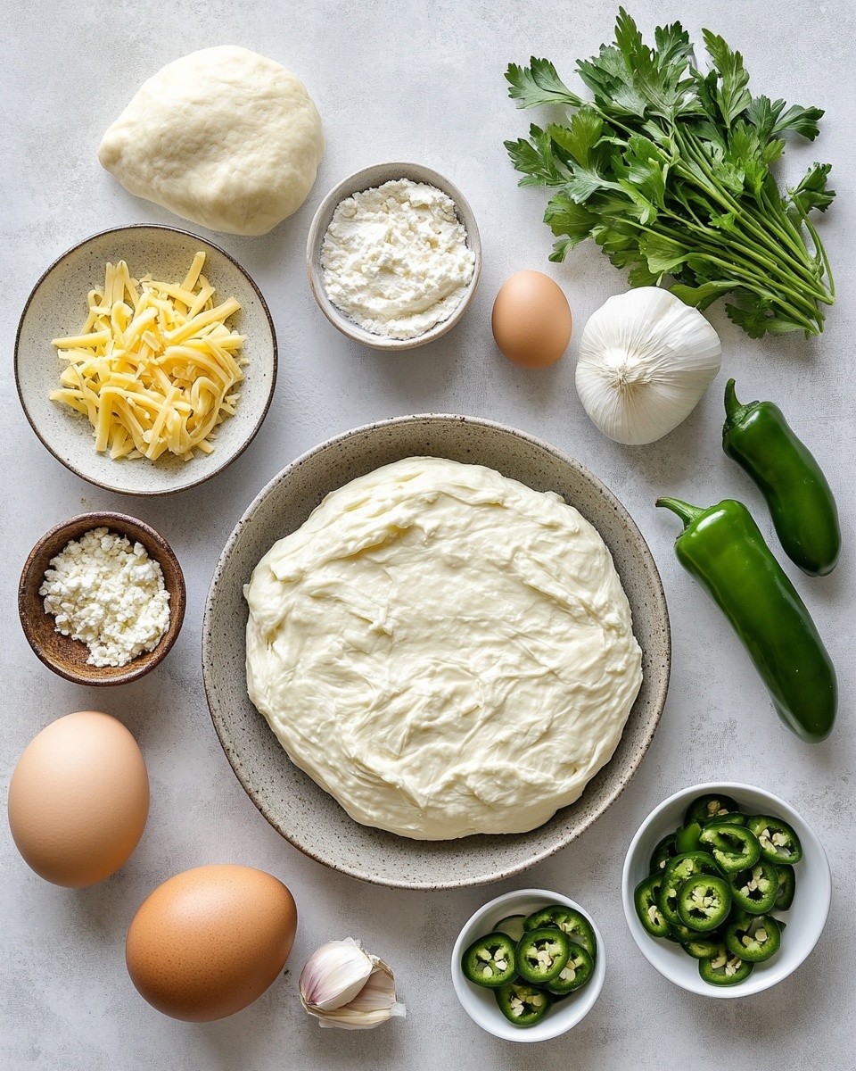 A stack of several fried green beans coated in a golden crispy batter, showing a bumpy texture with some melted cheese bubbling on the surface. The green beans, visible at each end, are bright green and fresh, contrasting with the warm golden brown of the fried coating. The sticks are piled unevenly on a white plate with a simple black line design, placed on a white marbled surface. The overall look is crunchy and appetizing, with a close-up view highlighting the details of the crispy layer and melted cheese. photo taken with an iphone --ar 4:5 --v 7