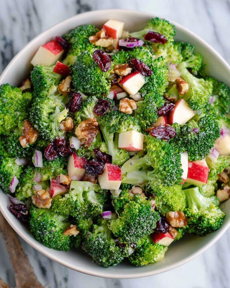 Broccoli Salad with Apples, Cranberries, and Walnuts Recipe
