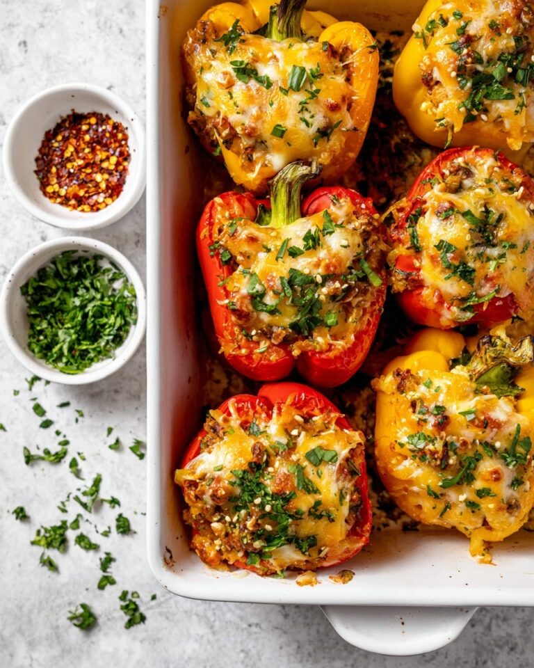 Teriyaki Pineapple Chicken and Rice Stuffed Peppers Recipe