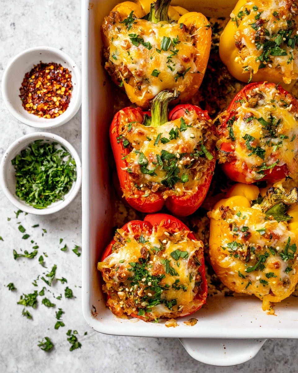 Teriyaki Pineapple Chicken and Rice Stuffed Peppers Recipe