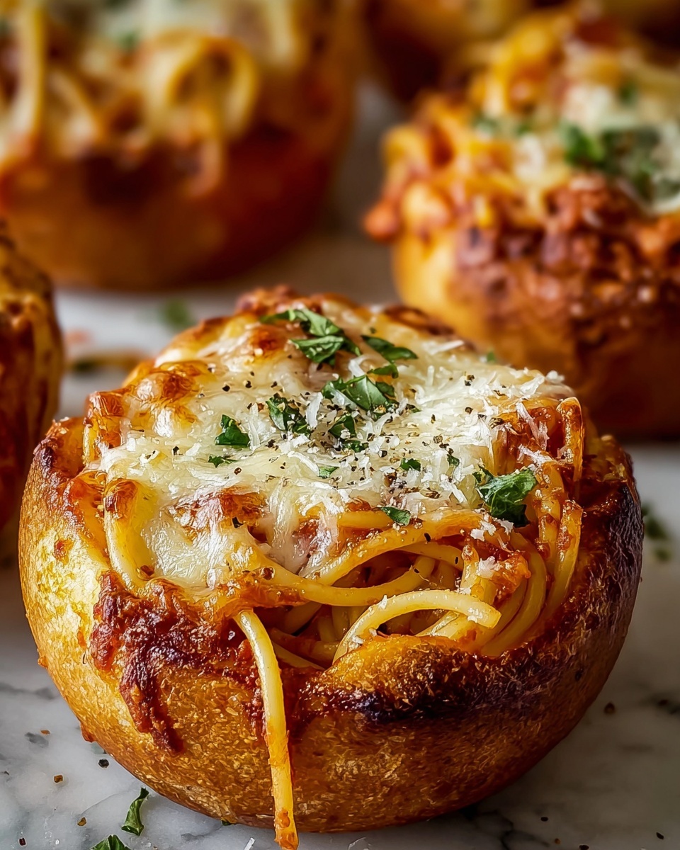 Spaghetti with Garlic Bread Recipe