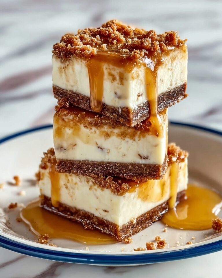 Apple Cinnamon Cheesecake Bars with Caramel Drizzle Recipe