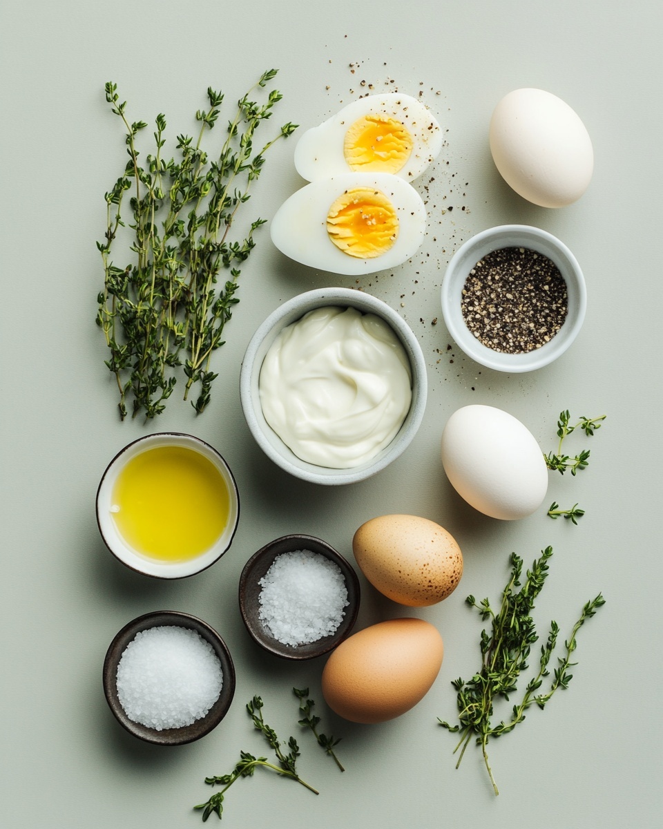 The image shows several halved boiled eggs with the yolks replaced by a smooth, piped yellow filling with a slightly grainy texture. There are two layers visible for each piece: the bottom layer is the solid pastel-colored egg white, seen in light green, pale blue, and turquoise shades, sliced evenly and flat. The top layer is the piped filling, swirled in a tall spiral pattern with ridges and a creamy look. The eggs are placed close together on a glossy white marbled surface. photo taken with an iphone --ar 4:5 --v 7
