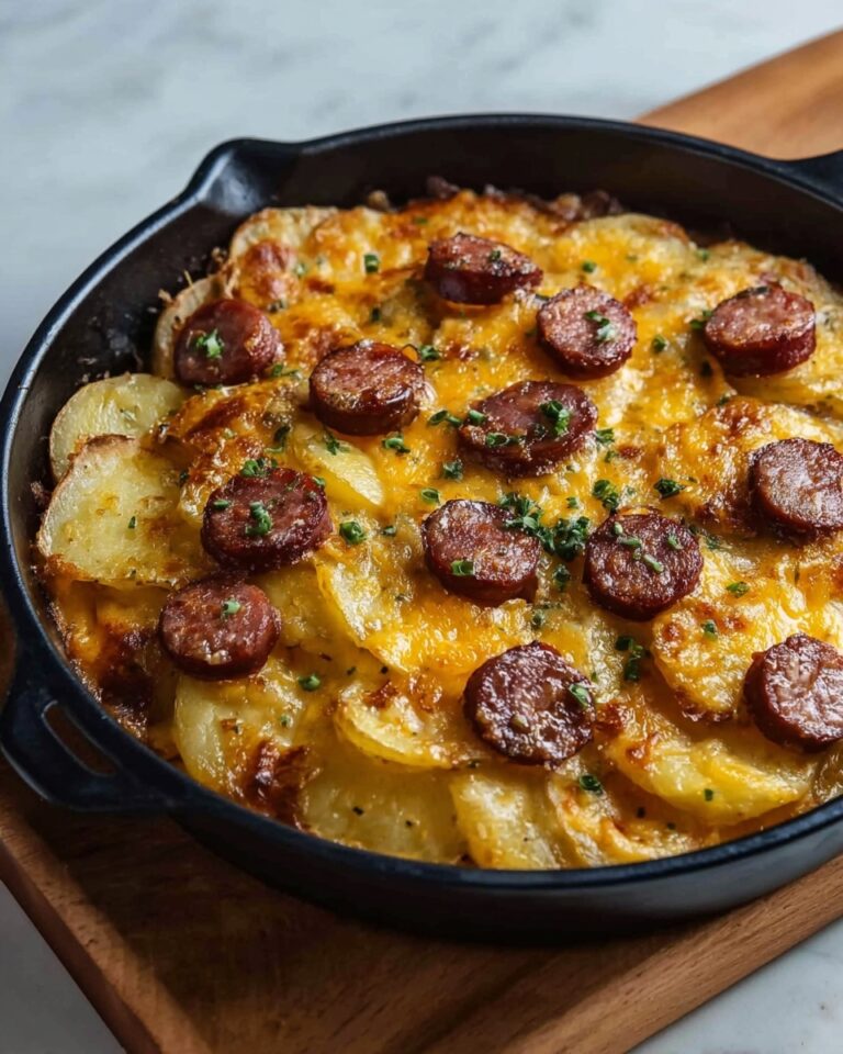 Cheesy Ranch Potatoes with Smoked Sausage Recipe
