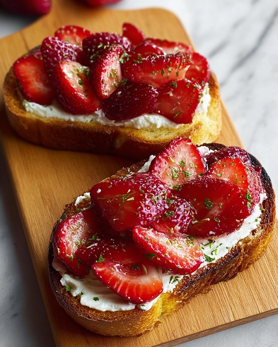 Roasted Strawberry Whipped Ricotta Toast Recipe