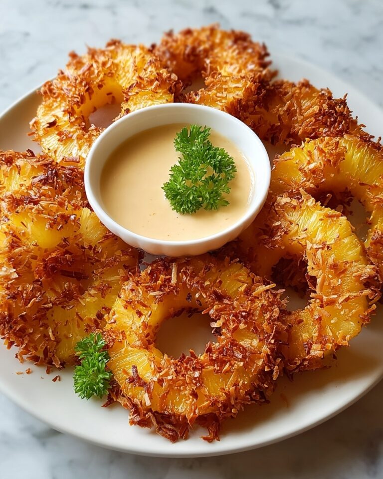 Rum-Soaked Fried Pineapple with Coconut and Cream Cheese Dipping Sauce Recipe