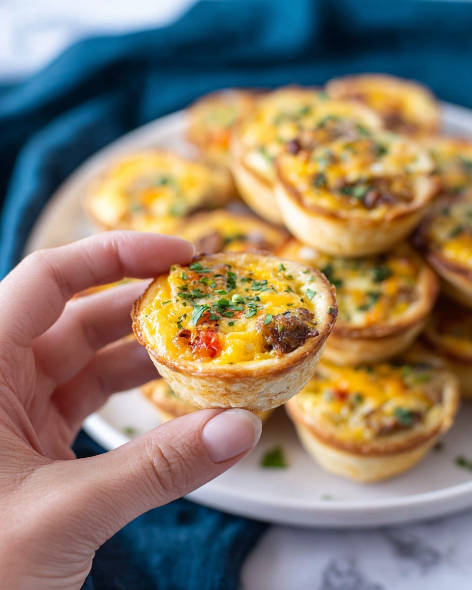 Mini Quiche Bites with Bacon, Mushrooms, and Cheddar Recipe