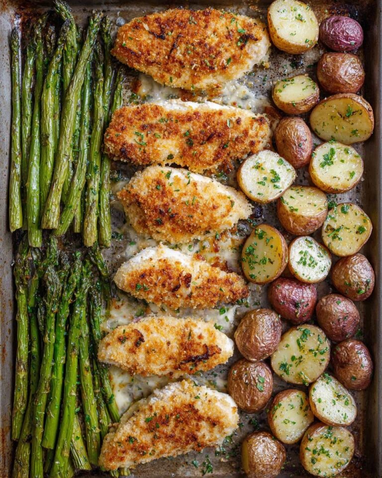 Sheet Pan Crispy Parmesan Garlic Chicken Recipe