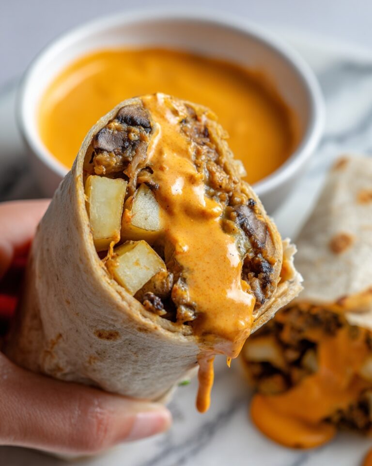 Vegan Black Bean Burritos with Roasted Potatoes and Chipotle Cashew Sauce Recipe