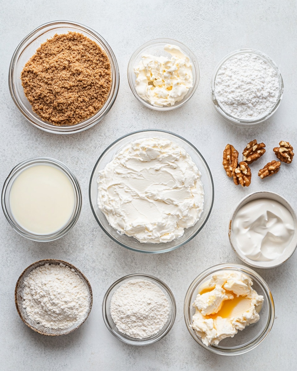 Several small clear cups of cheesecake are arranged on a round wooden board, placed on a white marbled surface. Each cup shows three layers: a bottom layer of light tan crumbly graham cracker crust, a middle thick layer of smooth white creamy cheesecake filling, and a top layer of bright red or deep purple fruit topping with whole cherries or blueberries, which looks shiny and wet. A few cups are garnished with fresh bright green mint leaves placed on the fruit topping. A spoon with a scoop of the cheesecake rests on the white marbled surface, showing all three layers clearly. photo taken with an iphone --ar 4:5 --v 7