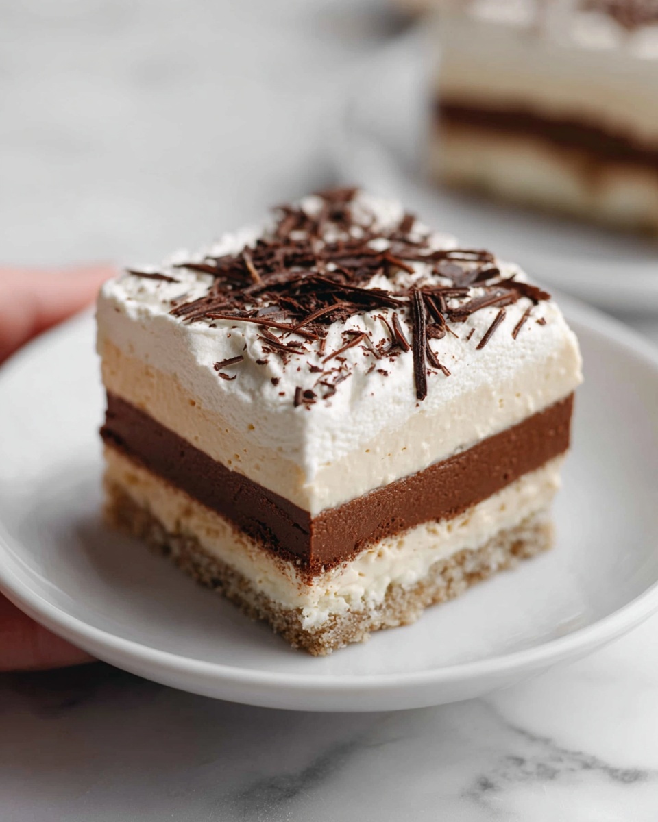 Chocolate Delight Cake with Nut Crust and Cream Cheese Layers Recipe