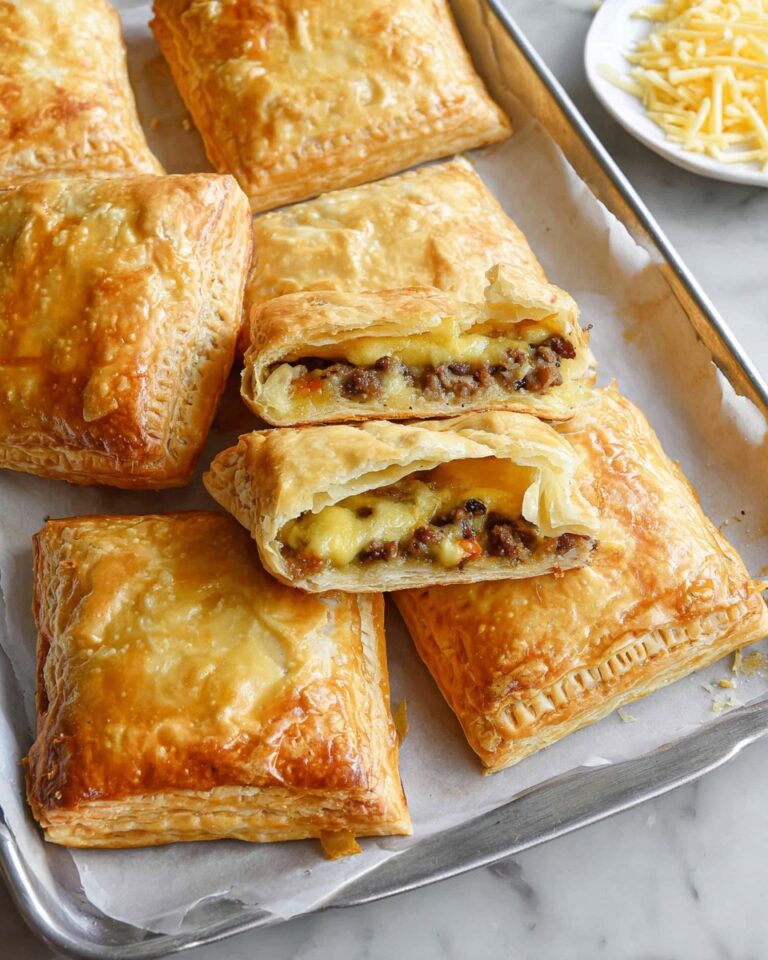 Breakfast Hot Pockets with Bacon, Sausage, and Cheddar Recipe