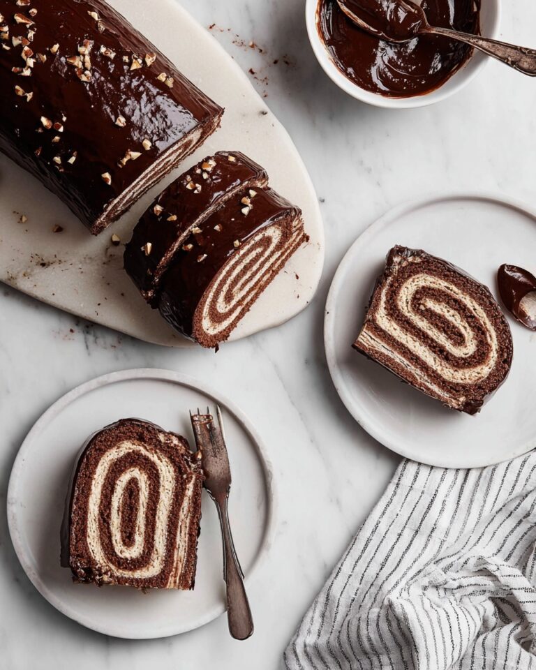 Chocolate Crepe Roll Cake with Walnut Ganache Recipe