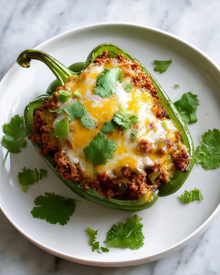 Beef and Rice Stuffed Poblano Peppers Recipe