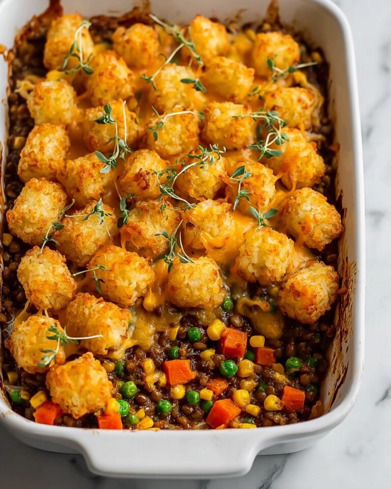 Healthy Tater Tot Casserole with Beef and Lentils Recipe