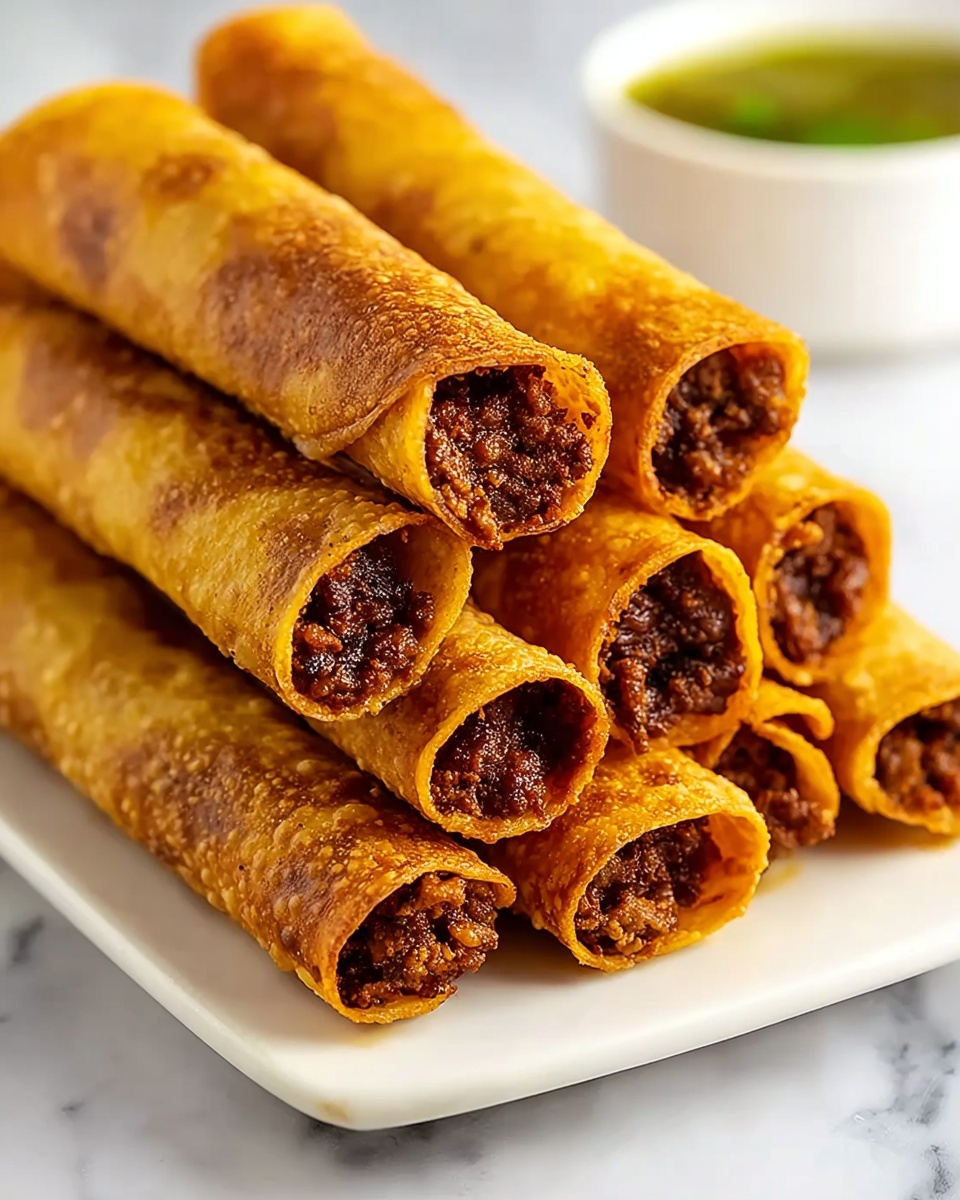 Cheesy Beef Baked Taquitos Recipe