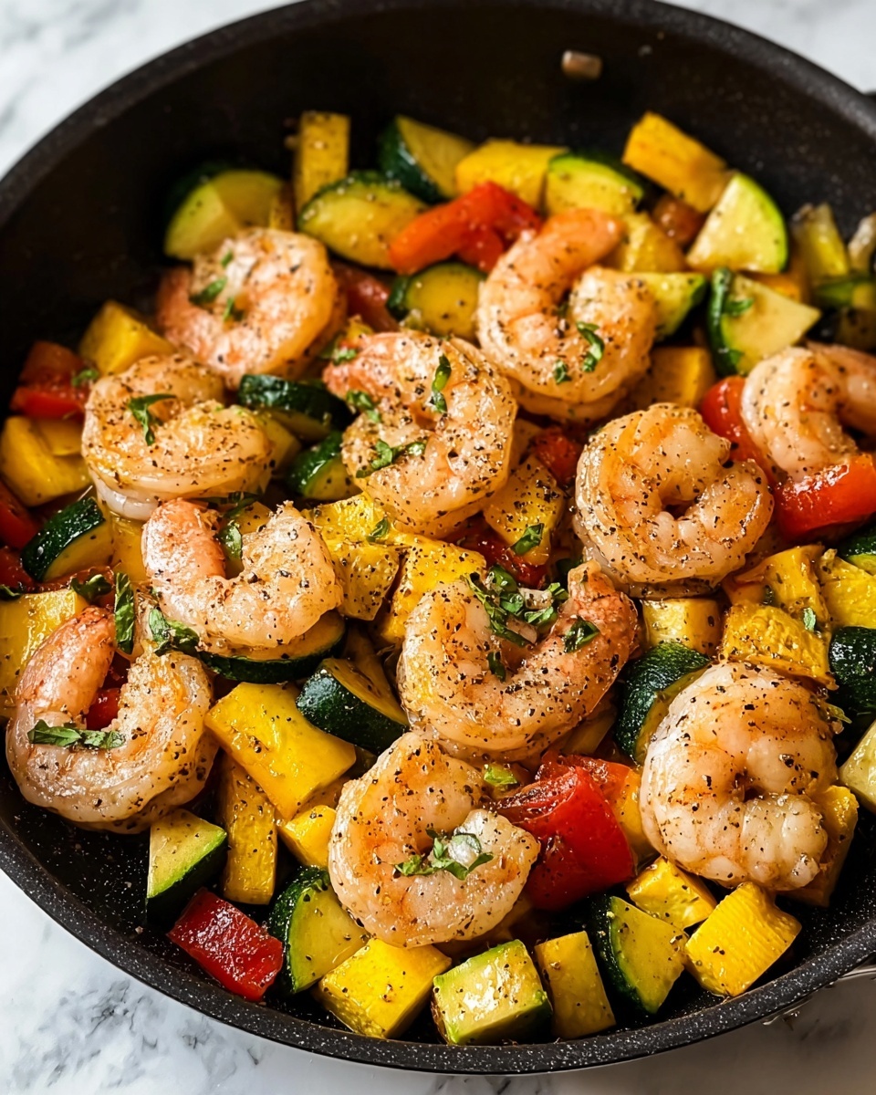 Easy Shrimp Vegetable Skillet Recipe