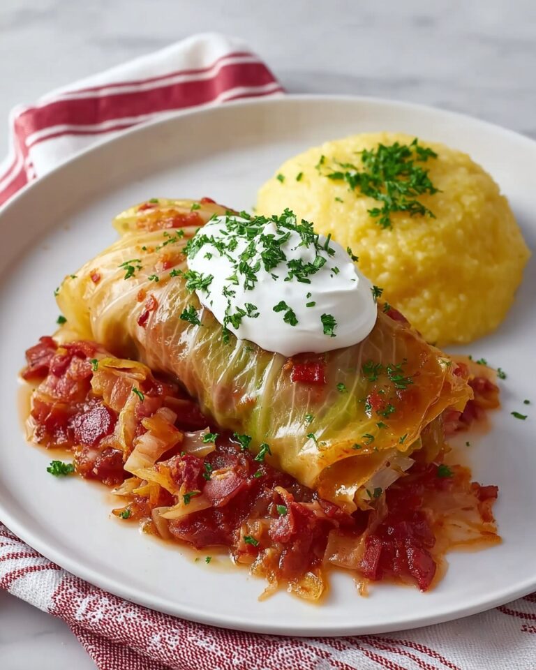 Slow Cooker Cabbage Rolls with Pork and Fresh Herbs Recipe