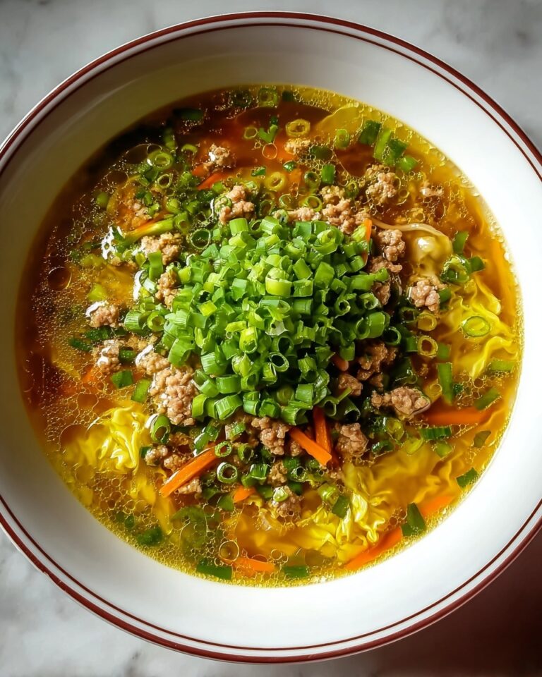 Cozy One-Pot Egg Roll Soup with Green Onions and Ginger Recipe