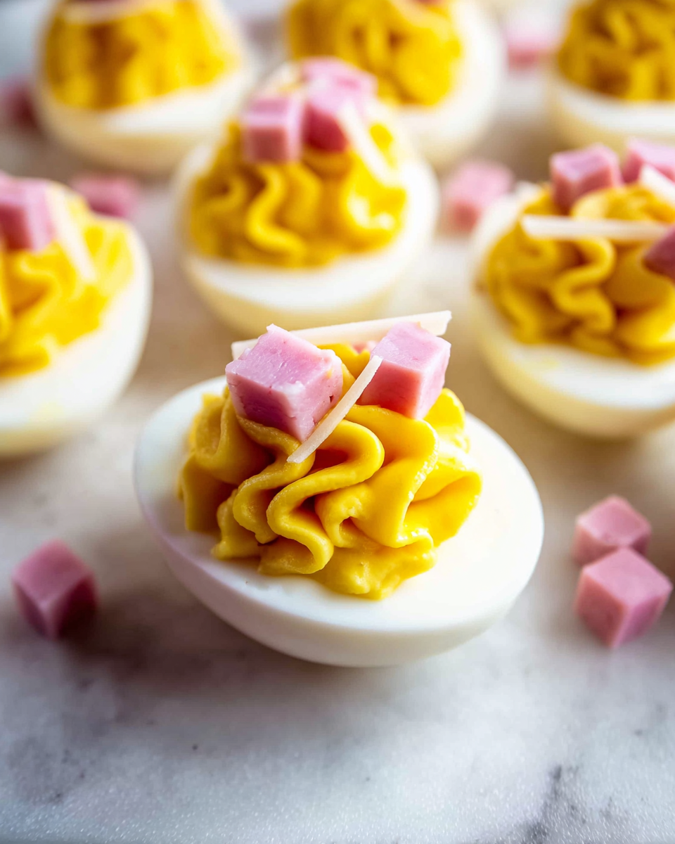 Ham and Cheese Deviled Eggs for Easter Recipe