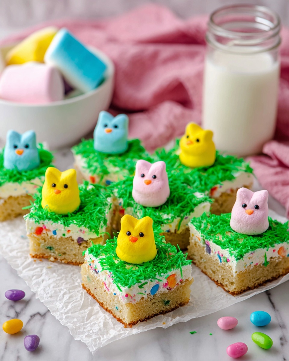 Easter Sugar Cookie Bars with Coconut Frosting and Festive Toppings Recipe