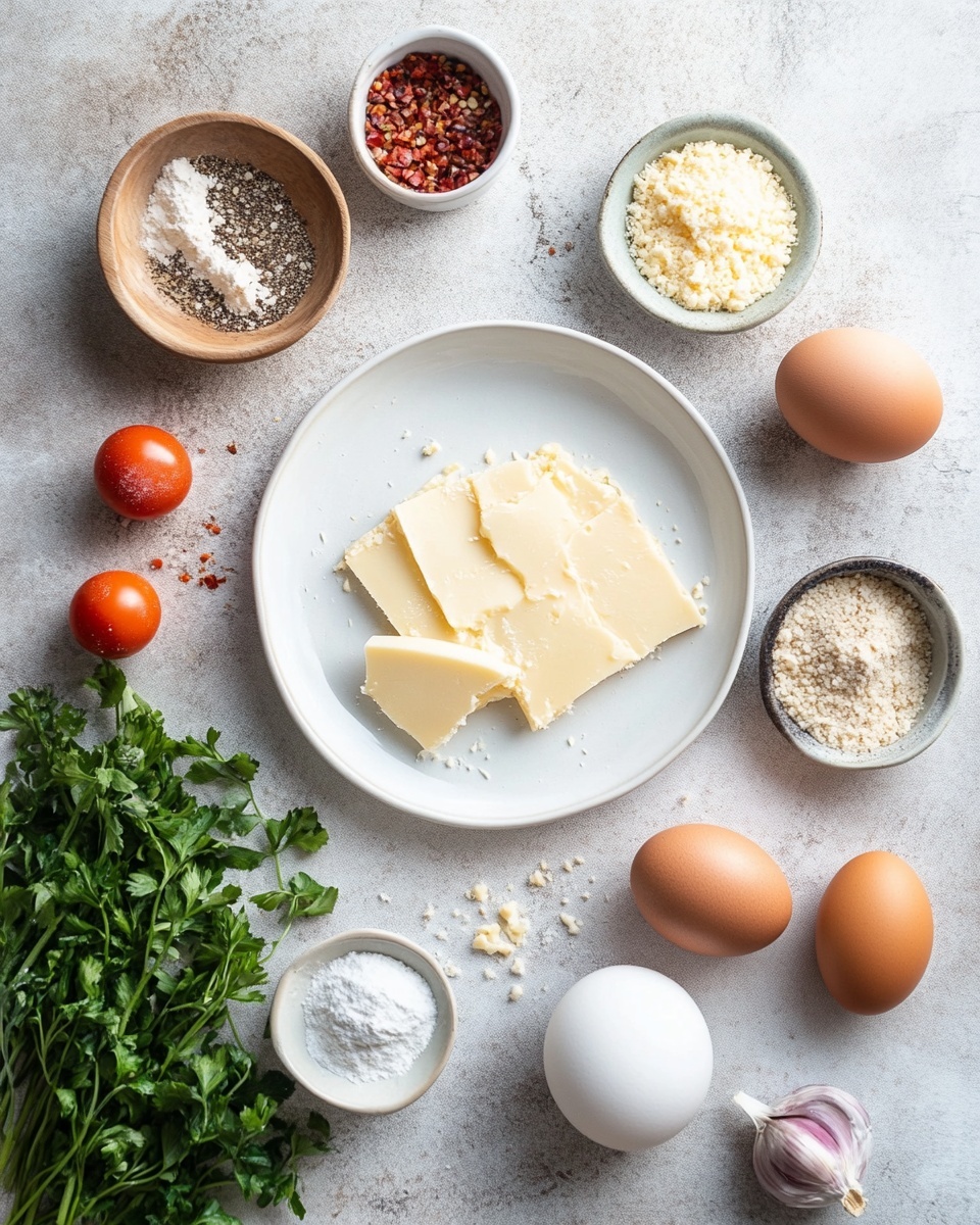 A round quiche with a golden crust on a white plate with blue trim, the quiche has a creamy yellow base filled with orange squash pieces, small brownish-red bacon bits, and dark green spinach leaves spread throughout. The plate sits on a white marbled surface, with a stack of white plates beside it topped with blue and white patterned napkins and three gold forks. A gold pie server lies next to the quiche, along with a small white bowl with a blue pattern filled with salt and a few small orange edible flowers scattered around. Photo taken with an iphone --ar 4:5 --v 7