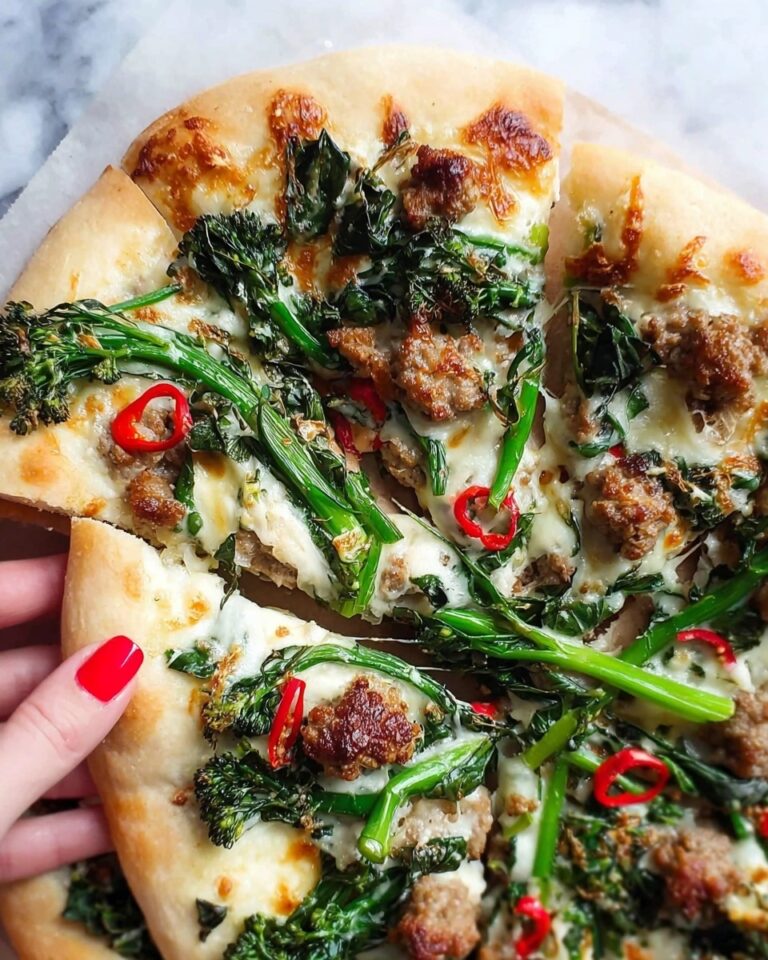 Spinach, Ricotta and Sausage Pizza Recipe
