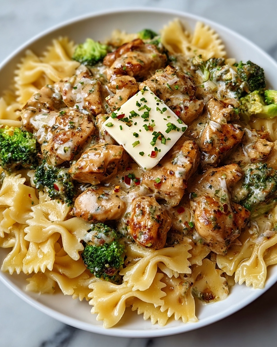 Cowboy Butter Lemon Bowtie Chicken with Broccoli Recipe