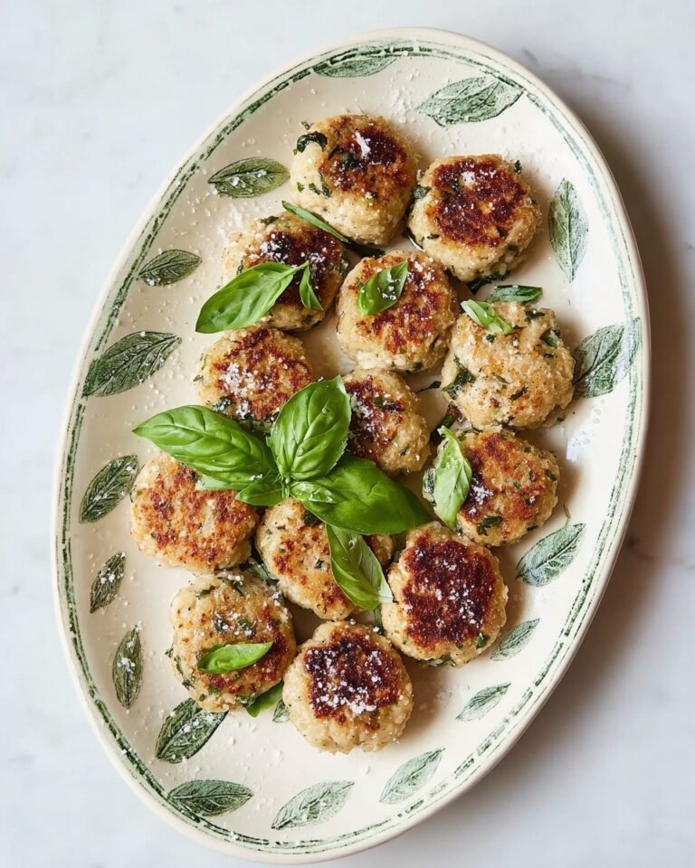 Baked Basil Chicken Meatballs Recipe