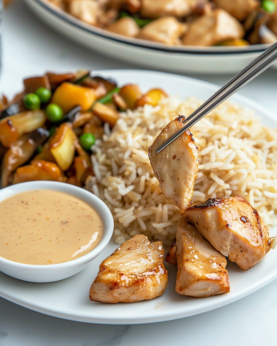 Hibachi Chicken with Fried Rice and Vegetables Recipe