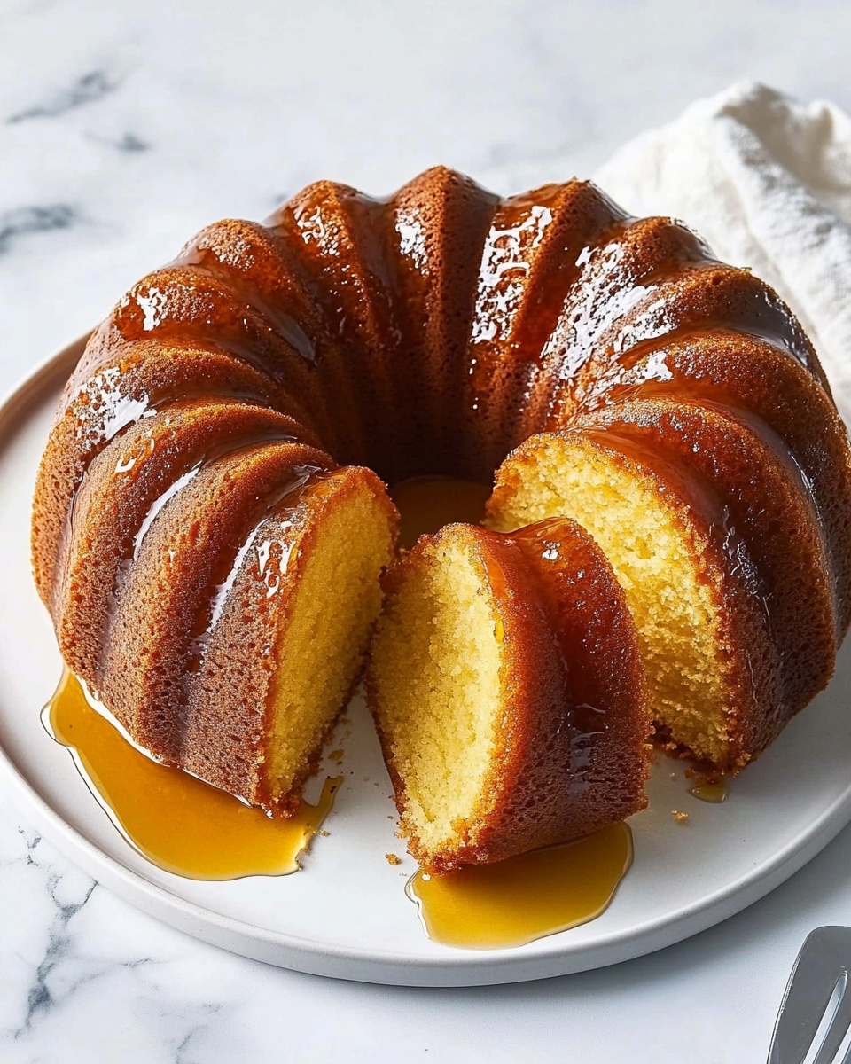 Decadent Rum Cake with Rich Vanilla Glaze Recipe
