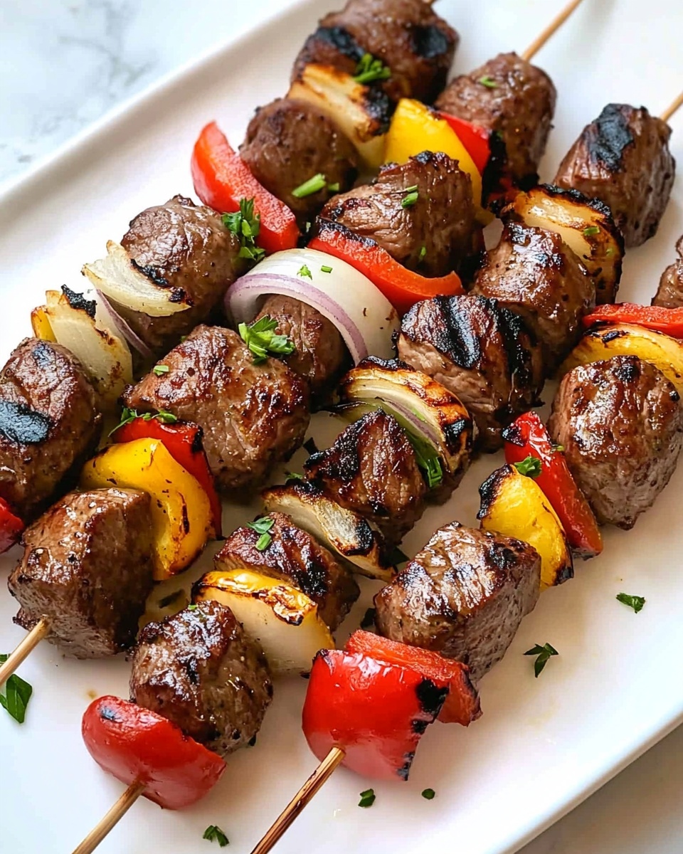 Marinated Greek Beef Souvlaki Skewers (Beef Kabobs) Recipe