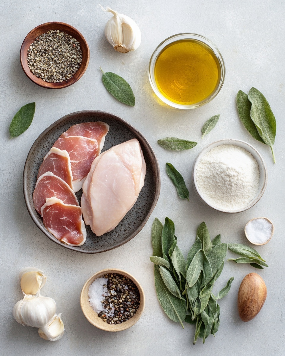 Two golden brown cooked pieces of meat with crispy edges sit on a bed of pale white beans in a white plate with blue floral patterns around the rim. The meat is slightly shiny with spices and each piece topped with a dark green fried leaf. The beans underneath are smooth and plump, filling the bottom of the plate. The plate sits on a white marbled textured surface photo taken with an iphone --ar 4:5 --v 7