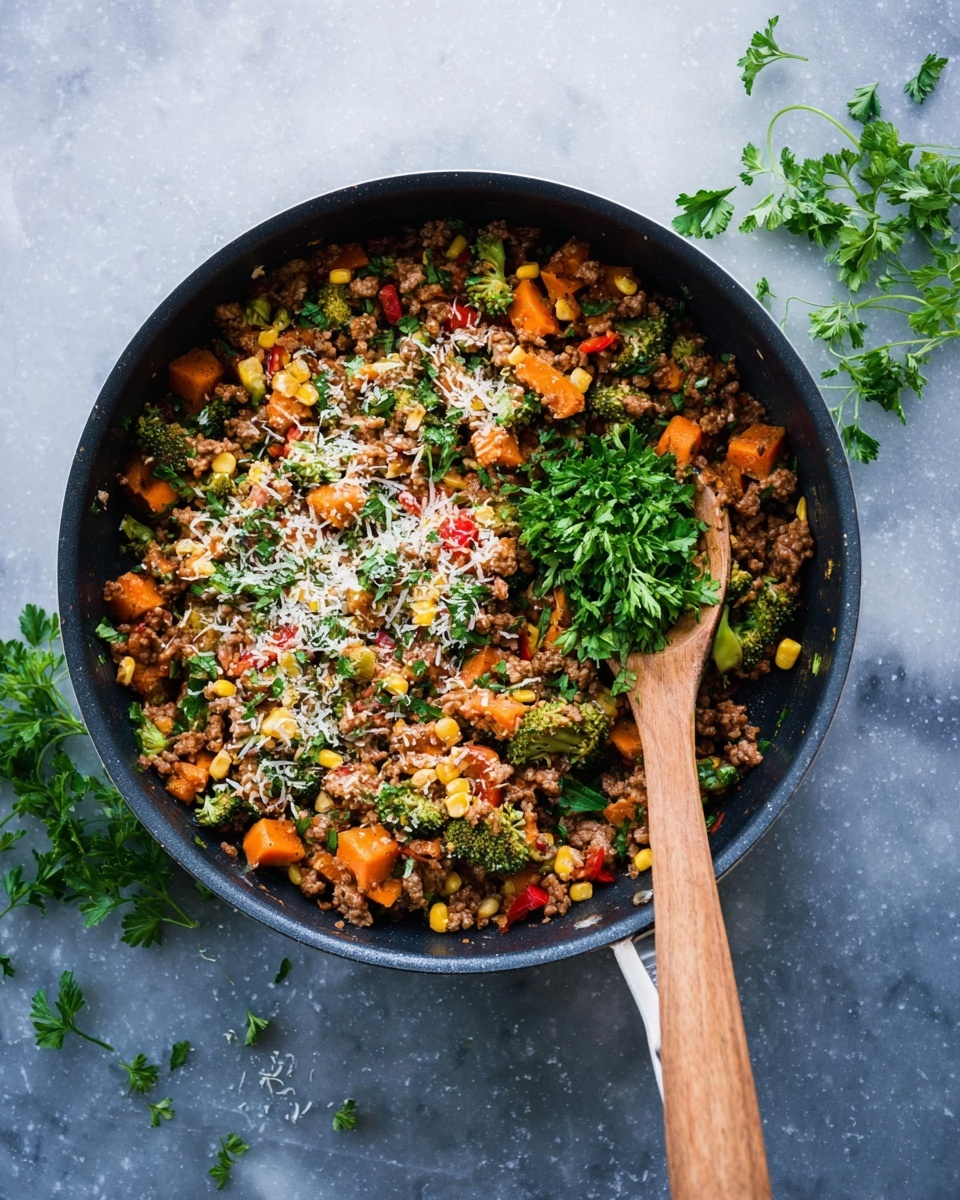 Sausage and Veggie Skillet with Parmesan Recipe