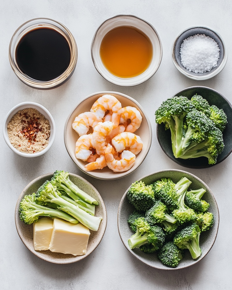 The image shows a white plate filled with three main layers. The bottom layer is white rice with a soft texture. Above the rice, there are bright green broccoli pieces that are roasted and slightly charred. The top layer has several cooked shrimp, orange with crispy and browned edges, seasoned with black pepper and spices, garnished with small chopped green onions. There is a silver fork on the plate's right side. The whole scene is placed on a white marbled surface. Photo taken with an iphone --ar 4:5 --v 7