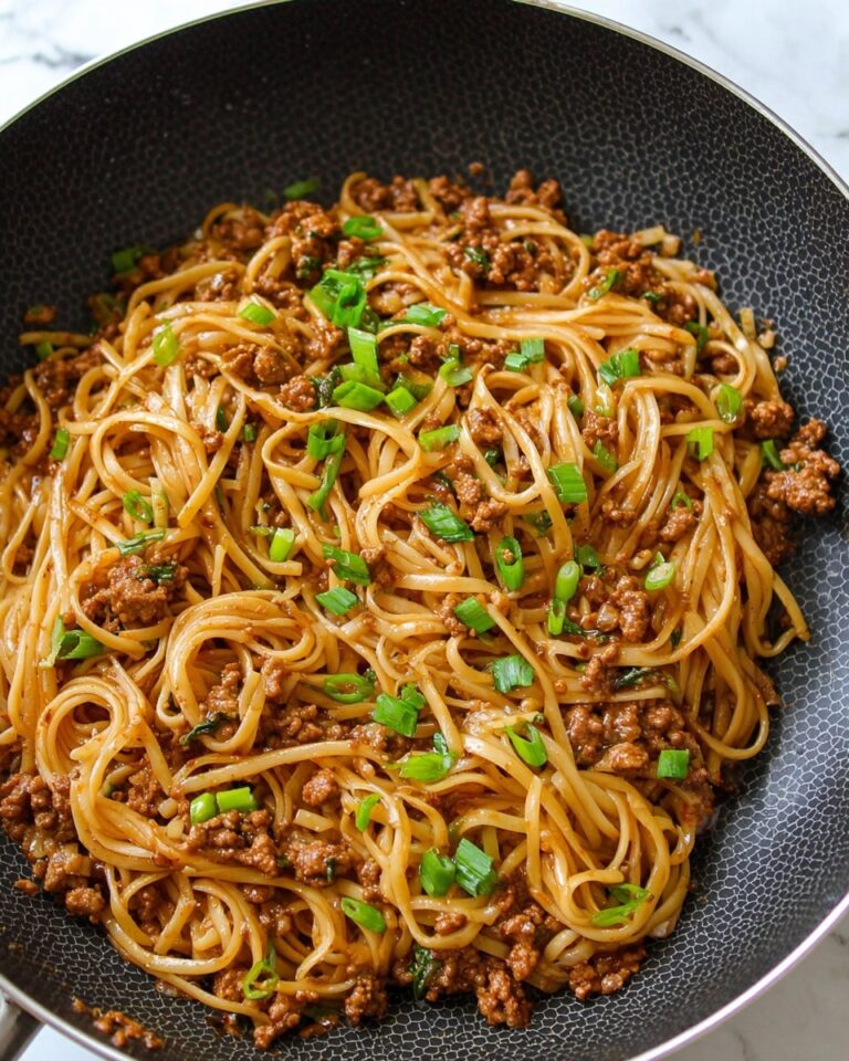 Mongolian Ground Beef Noodles Recipe