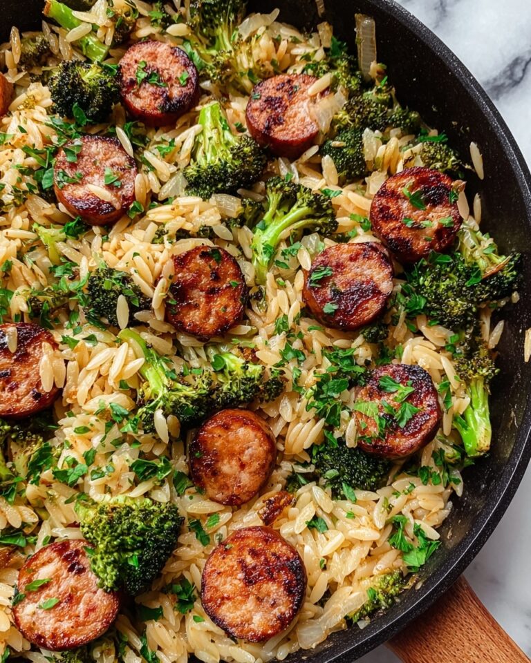 Chicken Sausage Broccoli Orzo Recipe