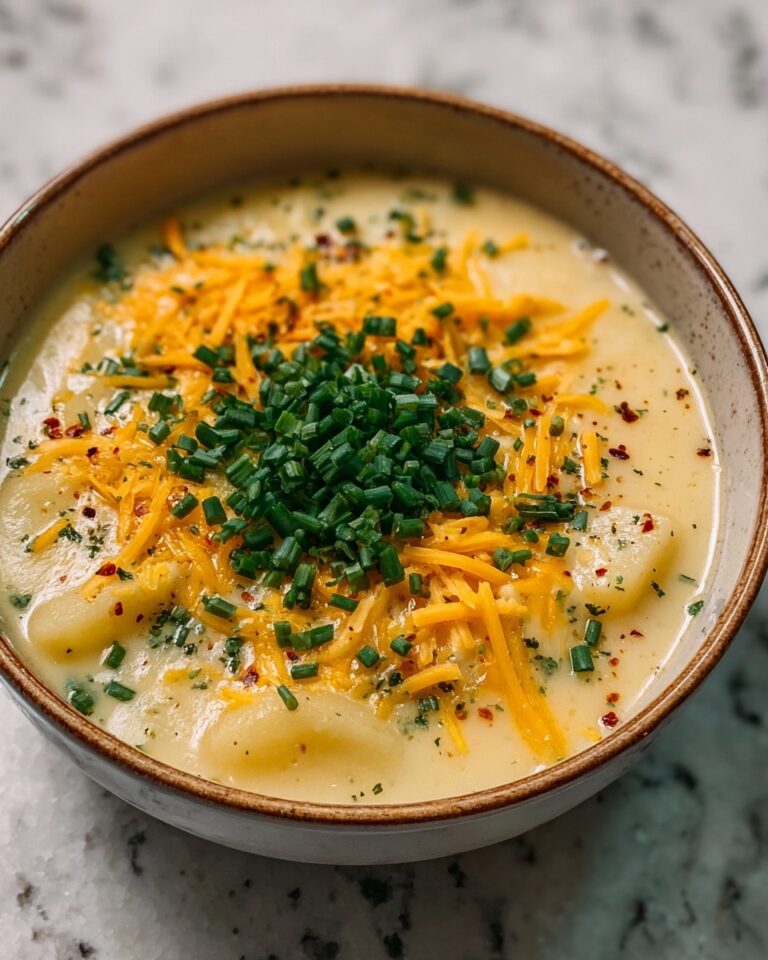 Cheddar Garlic Herb Potato Soup Recipe