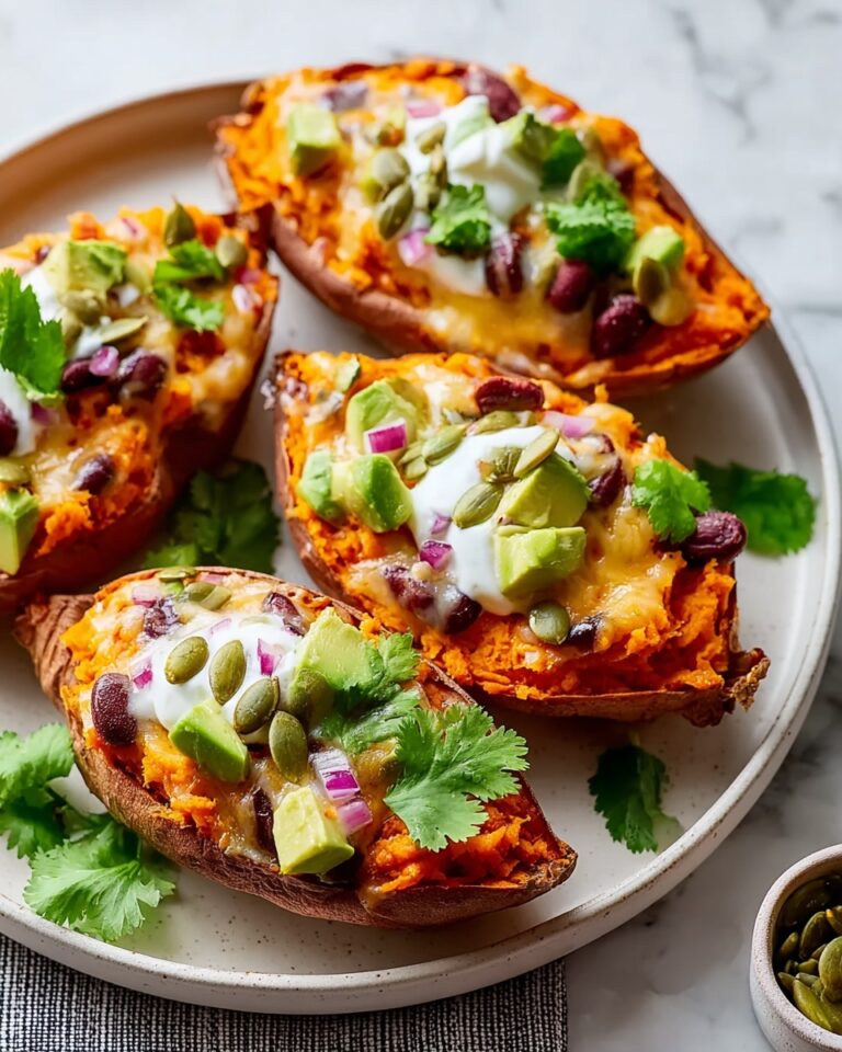 Protein Loaded Sweet Potato Boats Recipe