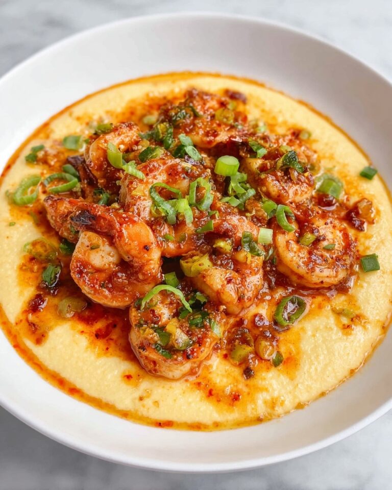 Southern Shrimp and Grits with Cajun Seasoning and Creamy Cheese Grits Recipe