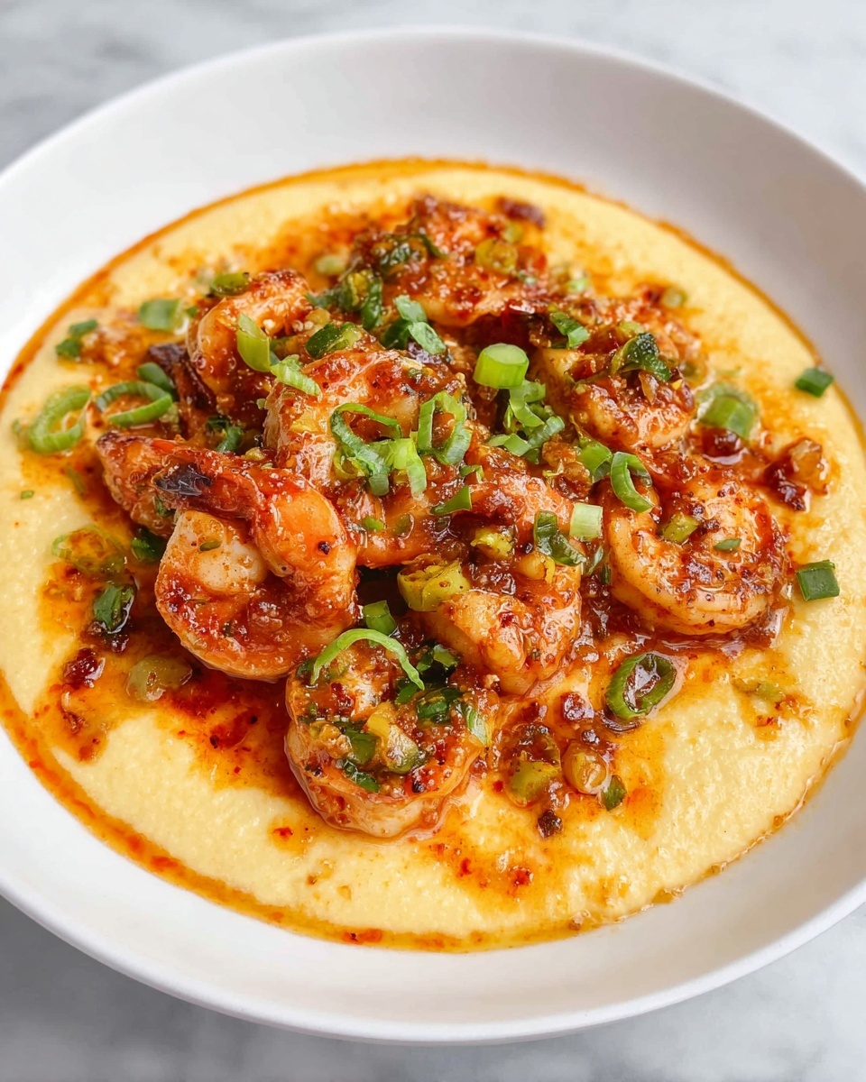 Southern Shrimp and Grits with Cajun Seasoning and Creamy Cheese Grits Recipe