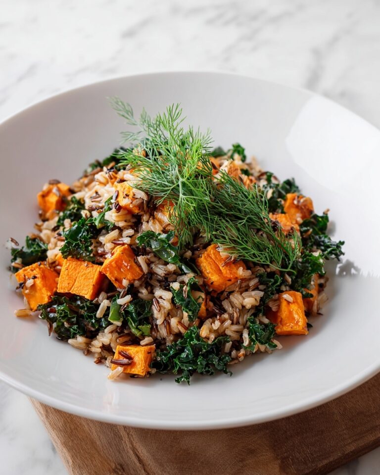 Caramelized Sweet Potato and Kale Fried Wild Rice Recipe